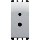 URMET - Presa per circuiti ausiliari BT polarizzata, 1 modulo, 2P 6A-24V (10A-48V), Nea, alluminio SPEC POL 2P 6A-24V 1M AL.