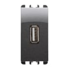 URMET - Unità di alimentazione con una uscita USB, 1 modulo, 5V 2.1A, 100-230V, acciaio scuro, Nea, ALIM. 5V 2,1A 1X USB ACC.SCURO.