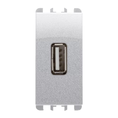 URMET - Alimentatore USB 5V 2.1A in alluminio, compatibile con modulo Nea, per tensione 100-230V.