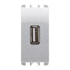 URMET - Alimentatore USB 5V 2.1A in alluminio, compatibile con modulo Nea, per tensione 100-230V.