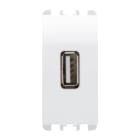 URMET - Alimentatore USB 5V 2.1A, modulo singolo, compatibile con 100-230V, colore bianco ghiaccio.