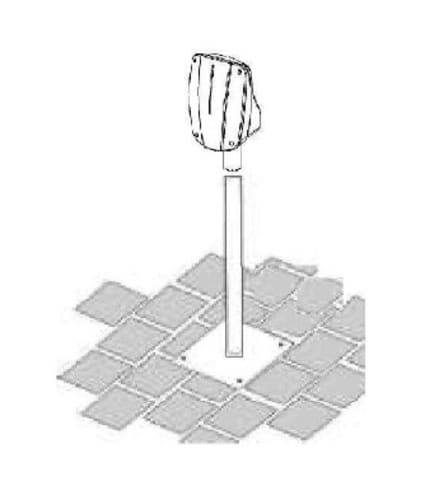 URMET - Palo zincato per installazioni a pavimento delle microonde 1033/390 e 1033/391, 1033 PALO A PAVIMENTO.