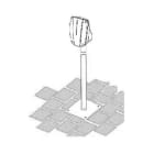 URMET - Palo zincato per installazioni a pavimento delle microonde 1033/390 e 1033/391, 1033 PALO A PAVIMENTO.