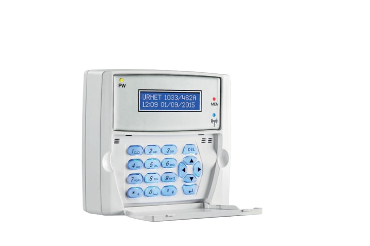 URMET - Comunicatore telefonico GSM con display LCD, 1061, 1067, 1068 e combinatore GSM a 4 canali.