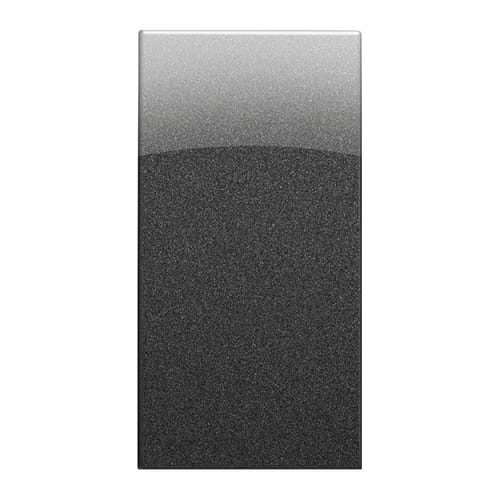 URMET - Copritasto 1 modulo in acciaio scuro.