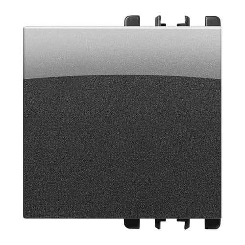 URMET - Copritasto 2 moduli in acciaio scuro Nea.