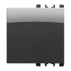 URMET - Copritasto 2 moduli in acciaio scuro Nea.