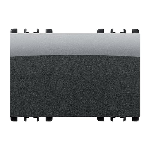 URMET - Copritasto 3 moduli Nea acciaio scuro 3M.