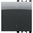 URMET - Copritasto simbolo 01 INT, 2 moduli, acciaio scuro.