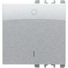 URMET - Copritasto simbolo 01 INT, 2 moduli, alluminio Nea.