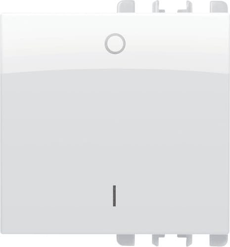 URMET - Copritasto simbolo 01 INT, 2 moduli, bianco ghiaccio.