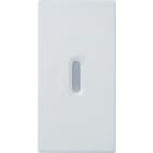 URMET - Copritasto illuminabile per interruttore 1P, deviatore 1P, pulsante 1P, 1 modulo, Nea, bianco DIFF. TRASP. 1M B.