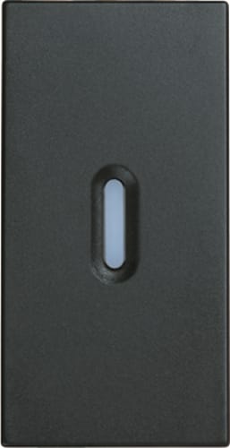 URMET - Copritasto illuminabile per interruttore 1P, deviatore 1P, pulsante 1P, 1 modulo, Nea, antracite DIFF. TRASP. 1M A. 10362