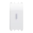 URMET - Copritasto illuminabile per interruttore 1P, deviatore 1P, pulsante 1P, 1 modulo, Nea, bianco ghiaccio COPRITASTO DIFF TRASP 1M BG.