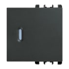 URMET - Copritasto illuminabile per interruttore 1P, deviatore 1P, pulsante 1P, 2 moduli, Nea, antracite COPRITST DIFFUS.TRASP. 2M A. 10362/2