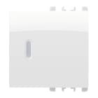 URMET - Copritasto illuminabile per interruttore 1P, deviatore 1P, pulsante 1P, 2 moduli, Nea, bianco ghiaccio COPRITASTO DIFF TRASP 2M BG. 10362/2BG