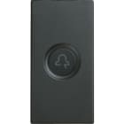 URMET - Copritasto illuminabile simbolo campanello, 1 modulo, Nea, antracite DIFF.TRASP.CAMP.1M.