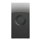 URMET - Copritasto illuminabile simbolo campanello 1 modulo Nea acciaio scuro trasparente.