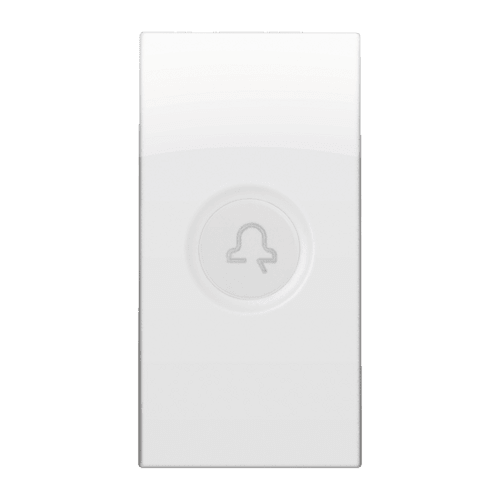 URMET - Copritasto illuminabile simbolo campanello 1 modulo Nea bianco ghiaccio DIFF TRASP BG 1M