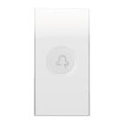 URMET - Copritasto illuminabile simbolo campanello 1 modulo Nea bianco ghiaccio DIFF TRASP BG 1M
