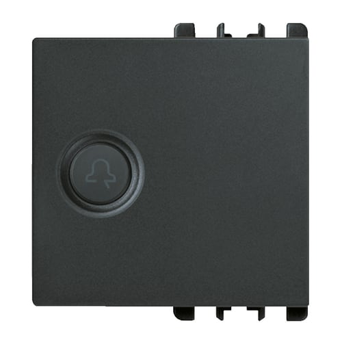 URMET - Copritasto illuminabile simbolo campanello, 2 moduli, Nea, antracite DIFF.TRASP. CAMP.2M A