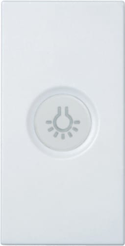 URMET - Copritasto illuminabile simbolo luce diffusore trasparente 1 modulo Nea bianco.