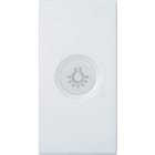 URMET - Copritasto illuminabile simbolo luce diffusore trasparente 1 modulo Nea bianco.