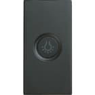 URMET - Copritasto illuminabile simbolo luce 1 modulo Nea antracite DIFF.TRASP.