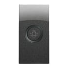 URMET - Copritasto illuminabile simbolo luce, 1 modulo, Nea, acciaio scuro DIFF TRASP LUCE 1M AC.