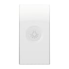 URMET - Copritasto illuminabile simbolo luce 1 modulo Nea bianco ghiaccio trasparente.