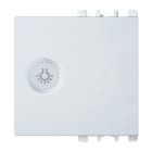 URMET - Copritasto illuminabile simbolo luce 2 moduli Nea bianco diffusore trasparente.