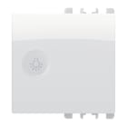 URMET - Copritasto illuminabile simbolo luce 2 moduli Nea bianco ghiaccio trasparente.