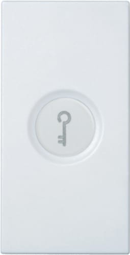 URMET - Copritasto illuminabile simbolo chiave, 1 modulo, Nea, bianco DIFF.TRASP.CHIAV.1M