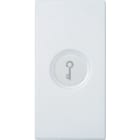 URMET - Copritasto illuminabile simbolo chiave, 1 modulo, Nea, bianco DIFF.TRASP.CHIAV.1M