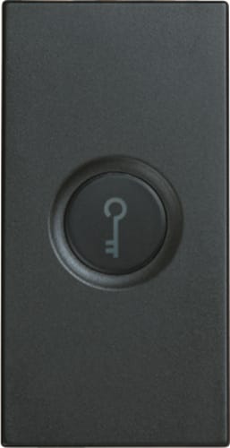 URMET - Copritasto illuminabile simbolo chiave, 1 modulo, Nea, antracite DIFF.TRASP.CHIAV.1M.