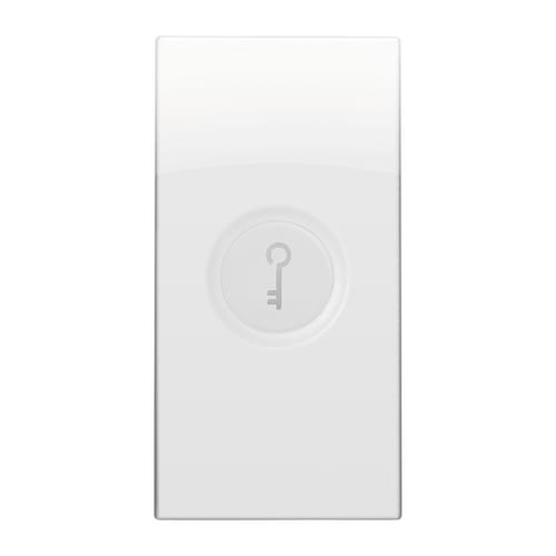 URMET - Copritasto illuminabile simbolo chiave, 1 modulo, Nea, bianco ghiaccio DIFF TRAS CHIAV 1M BG