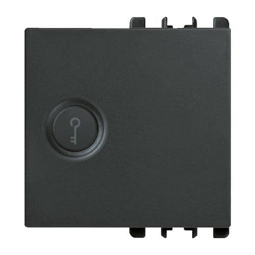 URMET - Copritasto illuminabile simbolo chiave 2 moduli Nea antracite DIFF.TRASP.CHIAV.2M A