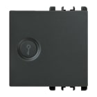 URMET - Copritasto illuminabile simbolo chiave 2 moduli Nea antracite DIFF.TRASP.CHIAV.2M A