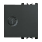 URMET - Copritasto illuminabile simbolo chiave 2 moduli Nea antracite DIFF.TRASP.CHIAV.2M A