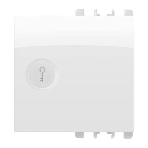 URMET - Copritasto illuminabile simbolo chiave, 2 moduli, Nea, bianco ghiaccio DIFF TRAS CHIAV 2M BG.