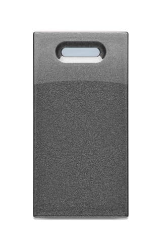 URMET - Copritasto per dispositivo integrato Yokis 5454811, 1 modulo in acciaio scuro.