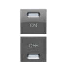 URMET - Coppia copritasto ON-OFF per dispositivi Yokis 5454815 e 5454817, 1 modulo, acciaio scuro, 1M AC.