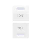 URMET - Coppia copritasto ON-OFF per dispositivi Yokis 5454815 e 5454817, 1 modulo, bianco ghiaccio BG.