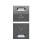 URMET - Coppia copritasto con frecce per dispositivi Yokis 5454816 e 5454818, 1 modulo, acciaio scuro, 1M AC.