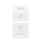 URMET - Coppia copritasto con frecce per dispositivi Yokis 5454816 e 5454818, 1 modulo, bianco ghiaccio - 1M BG