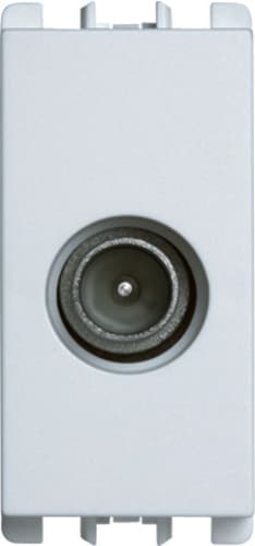 URMET - Presa TV diretta maschio, 1 modulo, attenuazione 0,5 dB, Nea, bianco IEC 169-2.