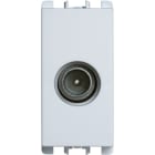 URMET - Presa TV diretta maschio, 1 modulo, attenuazione 0,5 dB, Nea, bianco IEC 169-2.