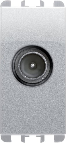 URMET - Presa TV-SAT passante maschio 1 modulo attenuazione 5 dB Nea alluminio PRESA TV-SAT PAS 5DB 1M AL.