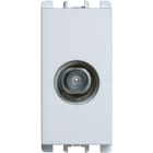 URMET - Presa diretta TV-SAT femmina, 1 modulo, attenuazione 0,5 dB, tipo F, bianco.