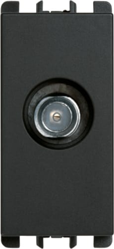 URMET - Presa diretta SAT femmina 1 modulo attenuazione 0,5 dB Nea antracite TV-SAT diretta tipo F 1M.